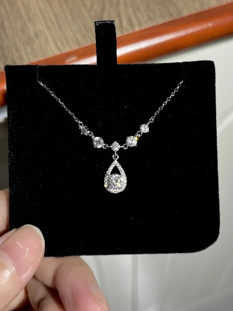 

Fashionable and exquisite s999 sterling silver necklace girl clavicle chain for girlfriend birthday gift free shipping