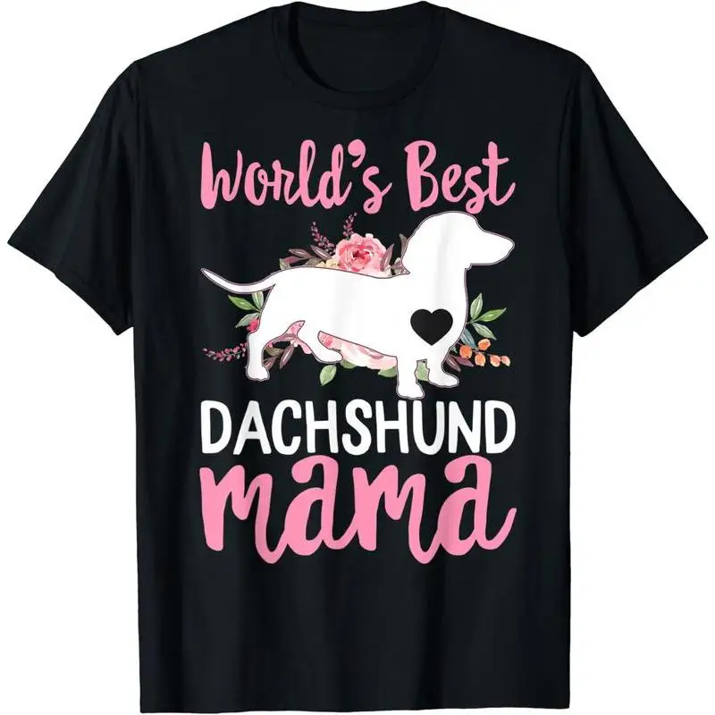 

Dachshund Mom Doxie Dog Owner Mother's Day Pet Mama Floral T-Shirt