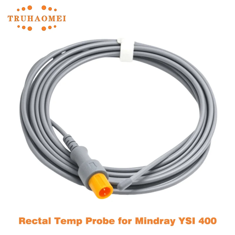 2 Pin Reusable Adult Temperature Sensor 2.25K Rectal Esophageal or Skin Surface Probe Plug for Mindray YSI 400 Series Monitor