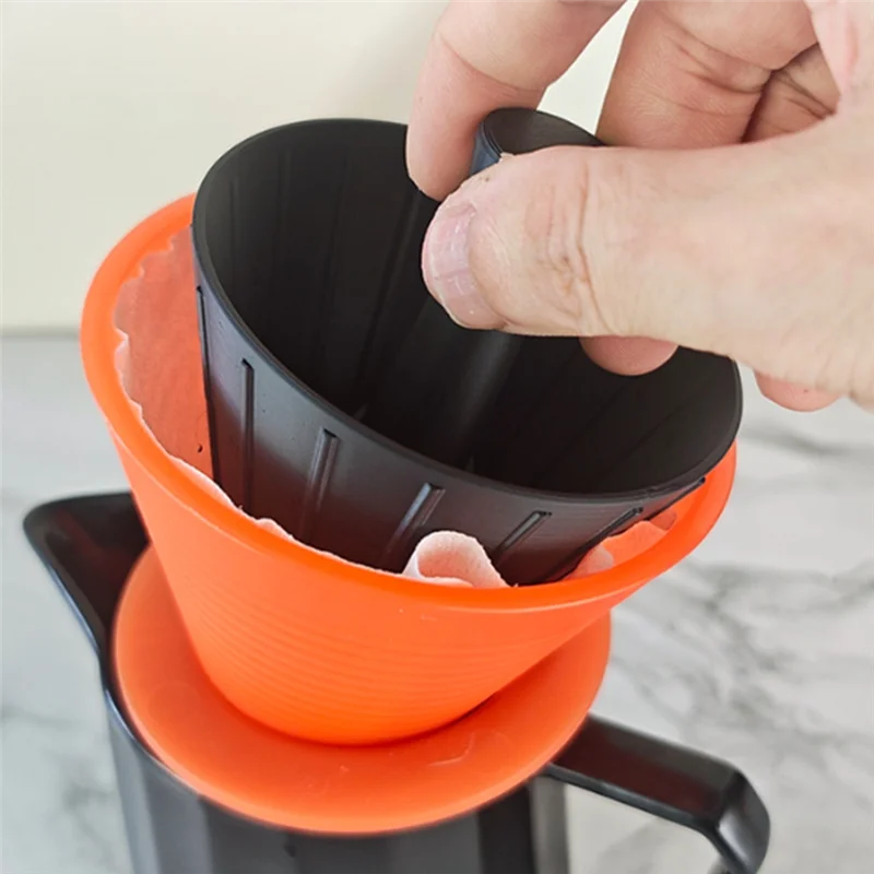 ABUD-Origami Cone Design Coffee Filter Cup Reusable Hand Brewed Coffee Dripper Strainer With 185Mm Filter Paper