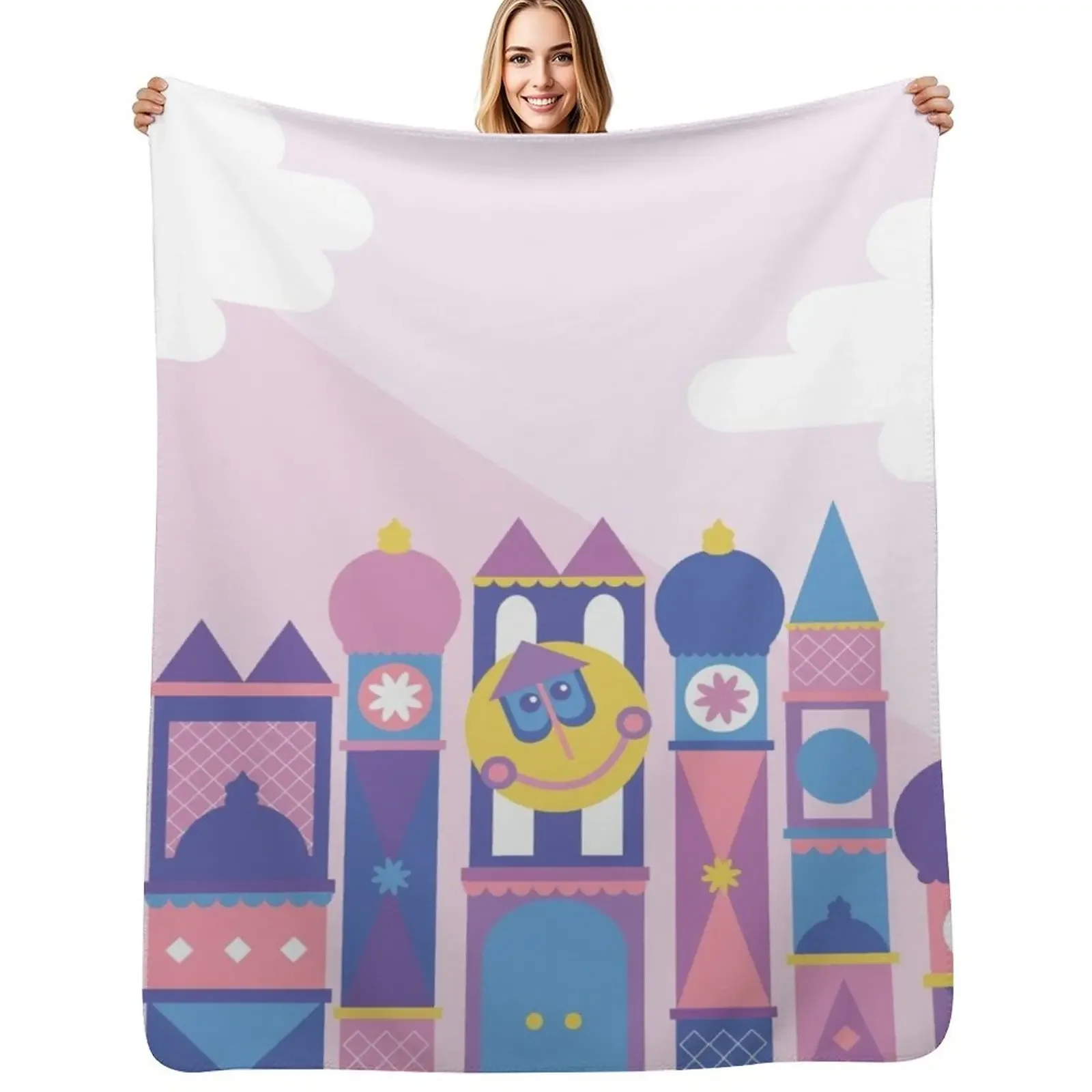 It's a small world after all Throw Blanket Shaggy Custom Soft Beds Extra Large Throw Baby For Sofa Thin Blankets