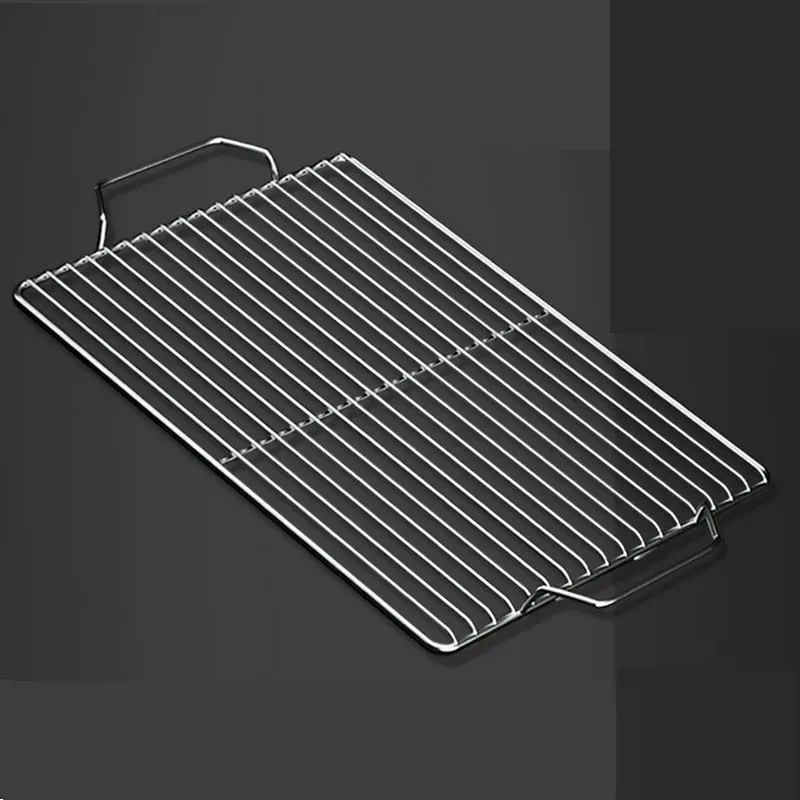 

Stainless Steel 304 Food Grade BBQ Charcoal Grate Barbecue Grill Wire Grid Mesh Net with Two Handles for Handy Use