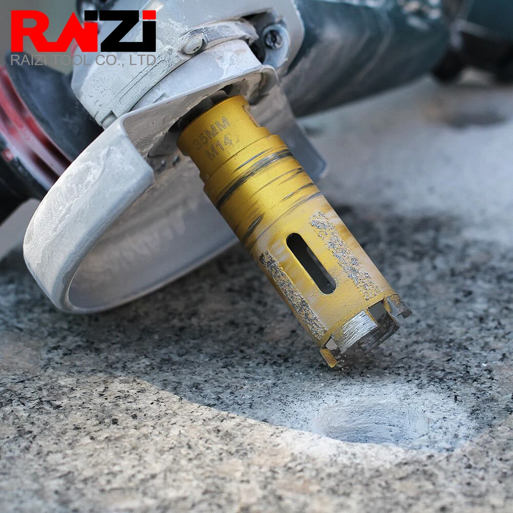 Raizi Vacuum Brazed Diamond Core Bits Drilling Bit Dry or Wet Use for Hard Granite Diamond Core Drill Bits Hole saw cutter