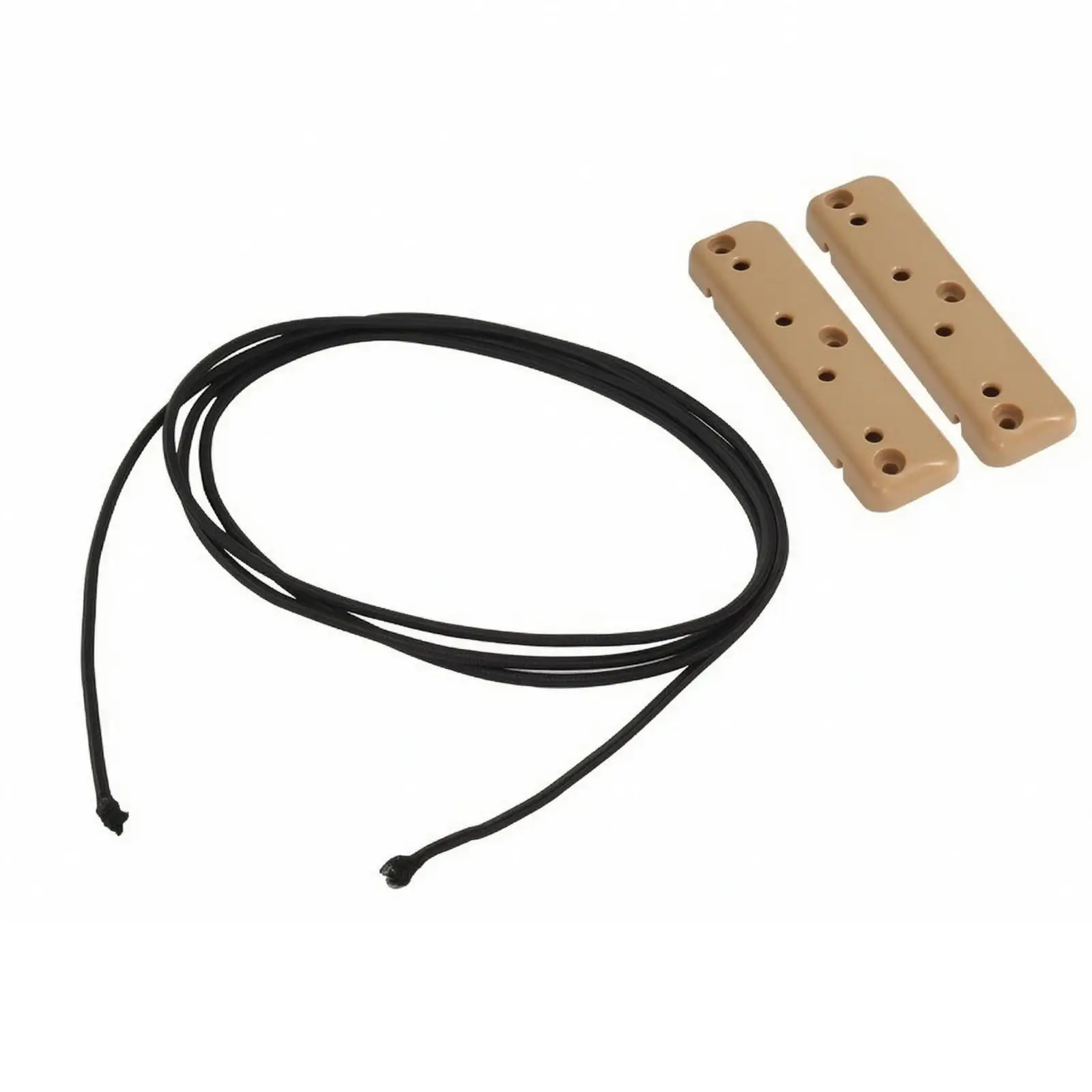 RV Overhead Cabinet Safety Barrier with Stretchable Cord and Mounting Plates for Trailer Storage Protection