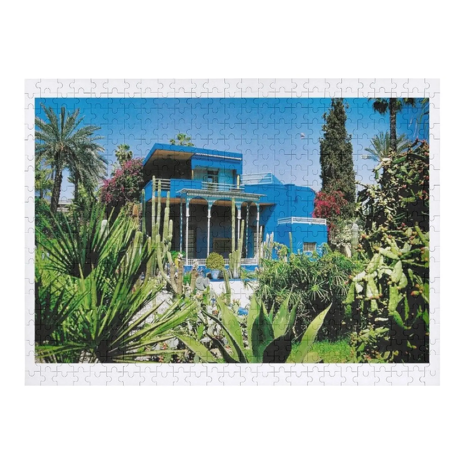 

Garden Majorelles postcard, Marrakesh, Morocco Jigsaw Puzzle Wooden Adults Works Of Art Name Wooden Toy Puzzle
