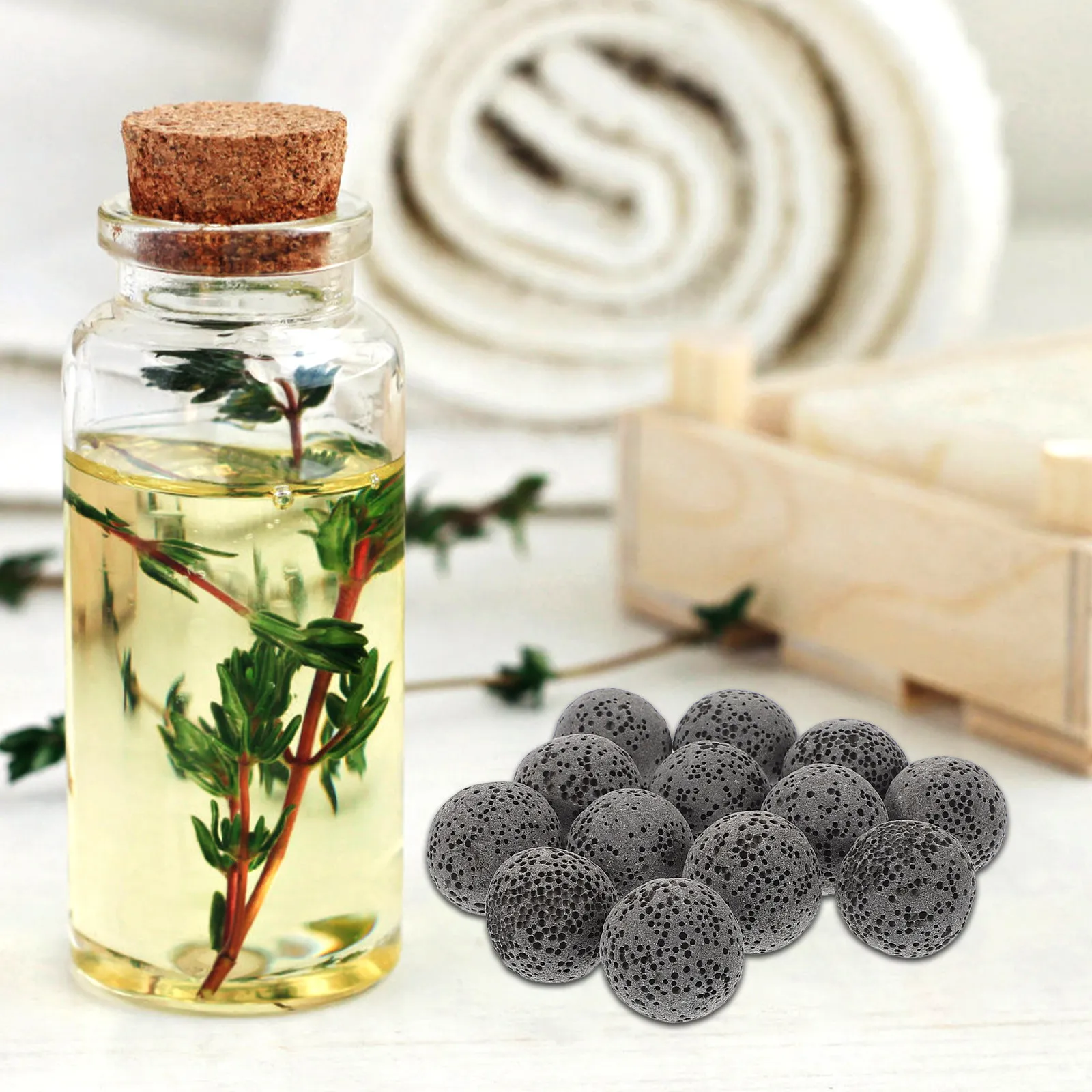 

Decorative Volcanic Stone Aromatherapy Diffuser Natural Fragrance Expanding Stone for Essential Oils Office Home Air Purifying