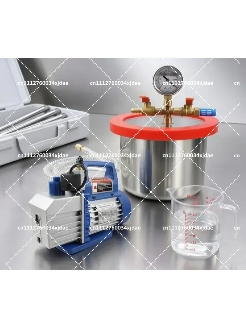 20cm Stainless Steel Vacuum Degassing Chamber for Epoxy Resin Defoaming with Acrylic Cover