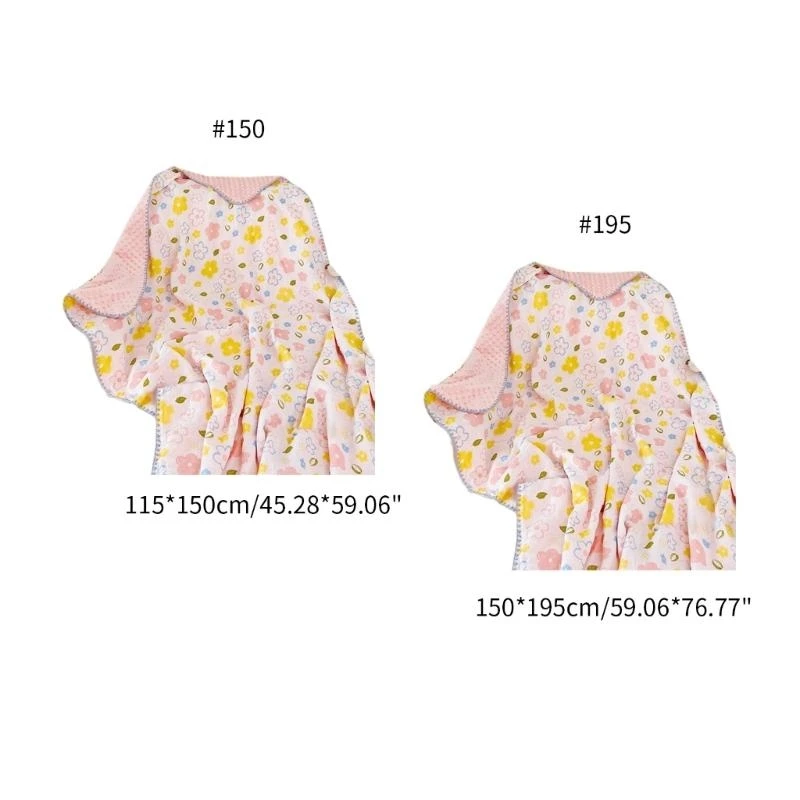 J15U بطانيات أطفال من القطن الشاش للرضع منشفة ناعمة للف القماط مقاس 45x59/59x76in #6