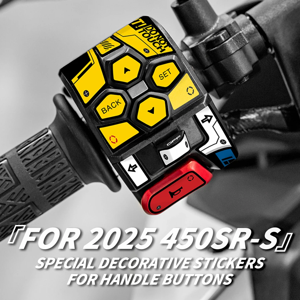For 2023-2025 CFMOTO 450SRS Key Button Sticker - Custom Graphics Anti-Scratch Waterproof Easy-Install Motorcycle Decor Decal