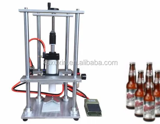 Manual Pneumatic Beer Crown Cap Sealing Pressing Capping Machine