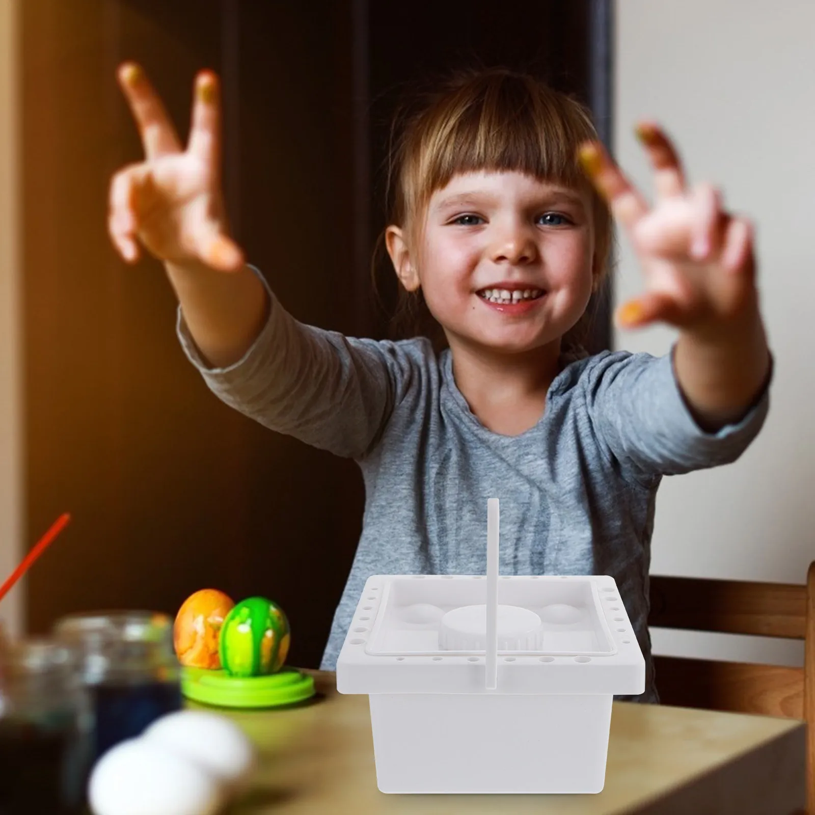 

Легкий пластиковый очиститель для кистей, удобный очиститель для кистей, многофункциональный держатель для красок, принадлежности для художников, подставка для кистей