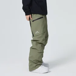 Snow Trousers 2025 Outdoor Sports Snowboard Wear Winter Warm Loose Ski Pant Windproof Waterproof Skiing Pants Women Men Clothes