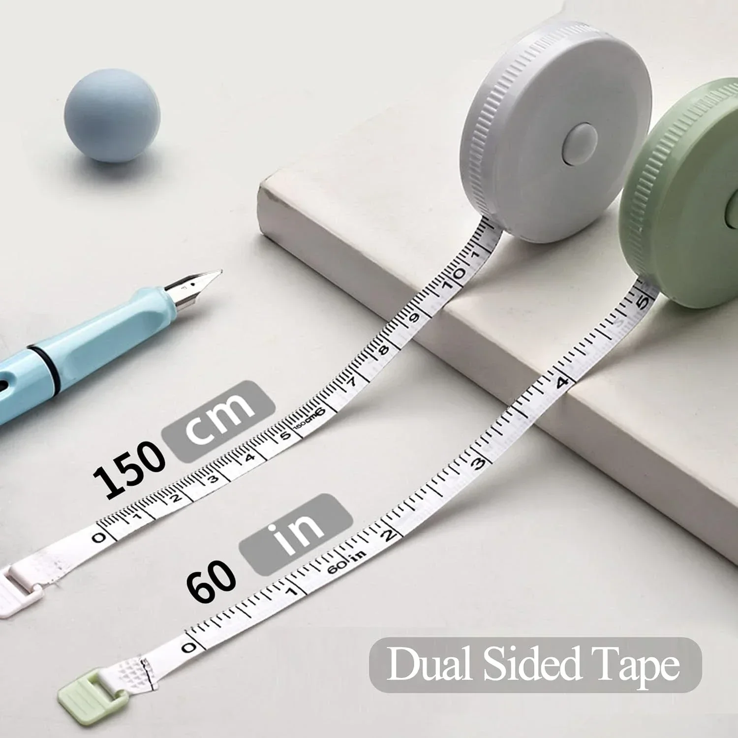 1.5M/60In Soft Tape Double Scale Measure Body Sewing Flexible Ruler For Weight Loss Medical Body Measurement Sewing Tailor Craft