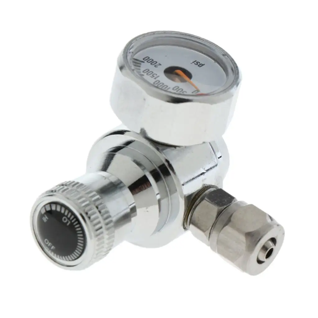 Aquarium CO2 Generator Copper Pressure Meter Kit Carbon Dioxide Regulator Valve for Fish Tank Plant Care