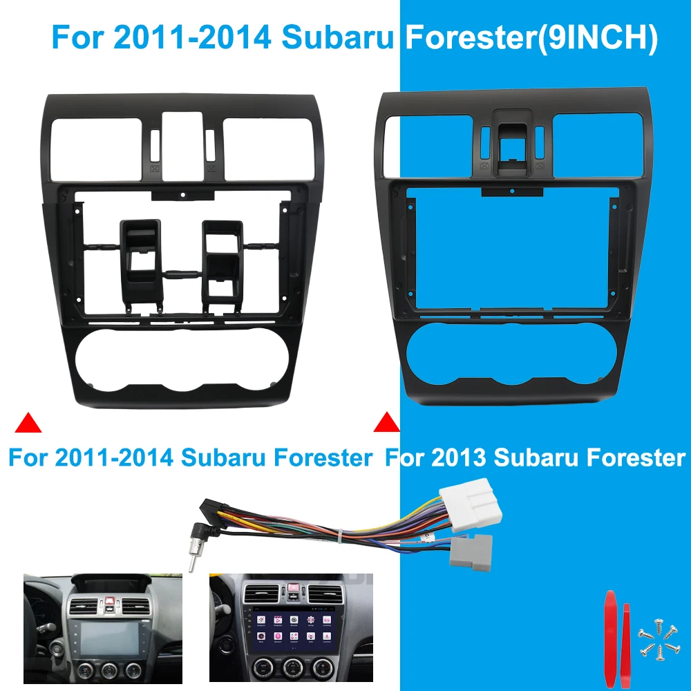 9INCH For 2011-2014 Subaru Forester Car Radio Android Stereo audio screen multimedia video player cables Harness frame