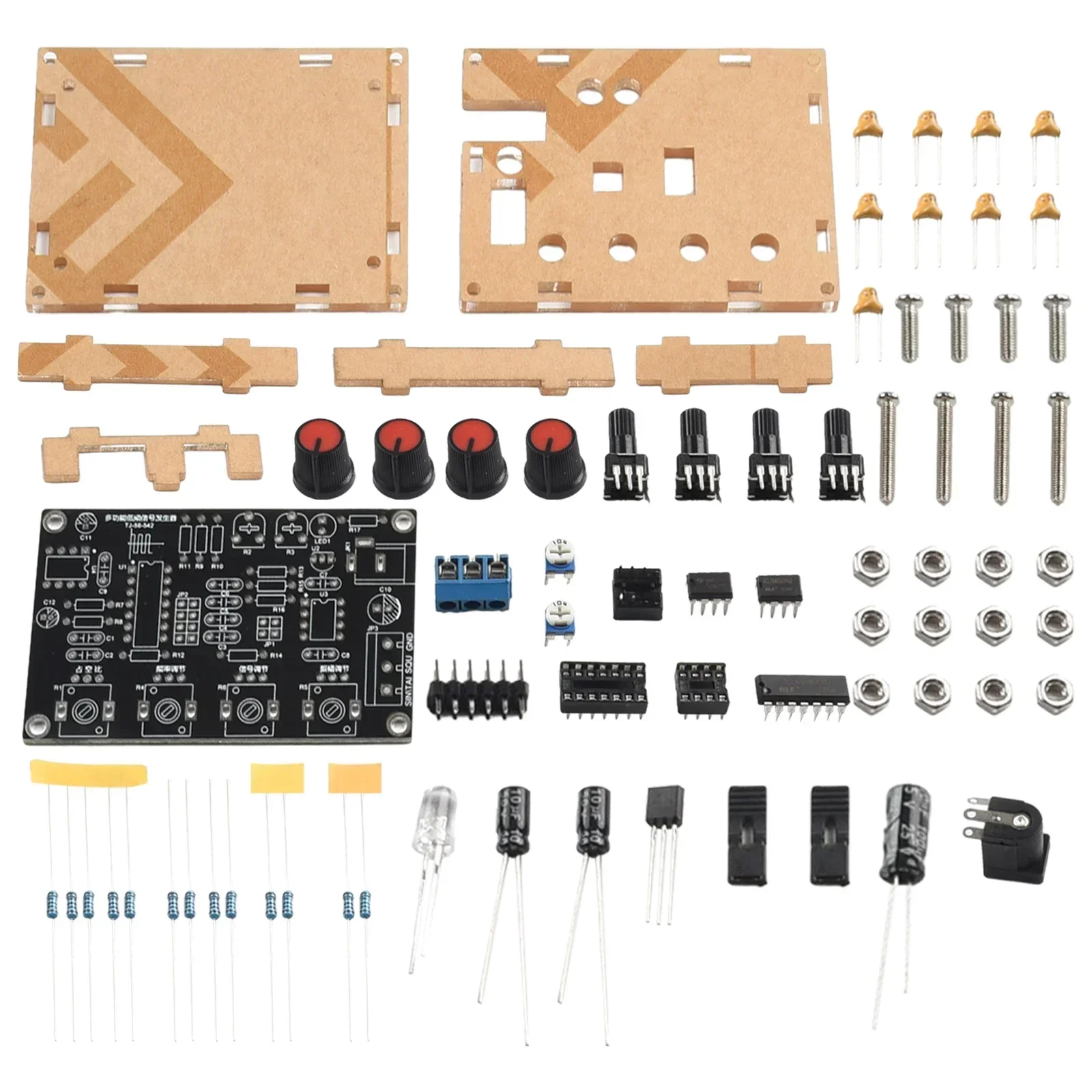 XR2206 Upgraded Signal Generator Kit Sine/Triangle/Square/Forward and Reverse Sawtooth Wave Adjustable Frequency and Amplitude