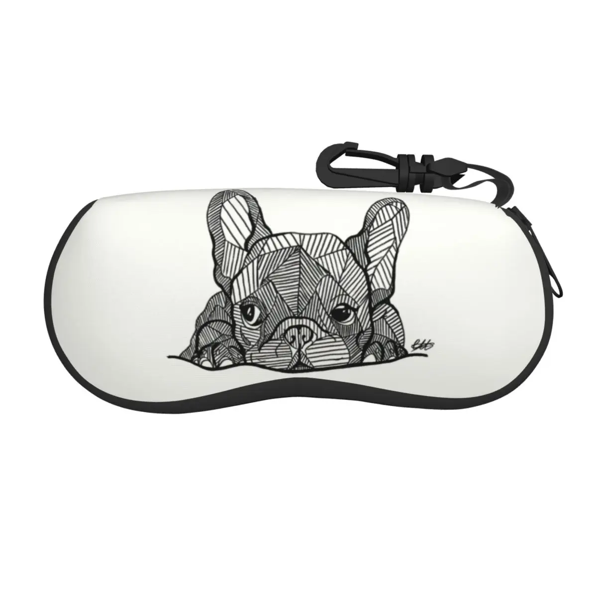 French Bulldog Puppy Facial Shell Eyeglasses Protector Cases Fashion Sunglass Case Frenchie Glasses Pouch