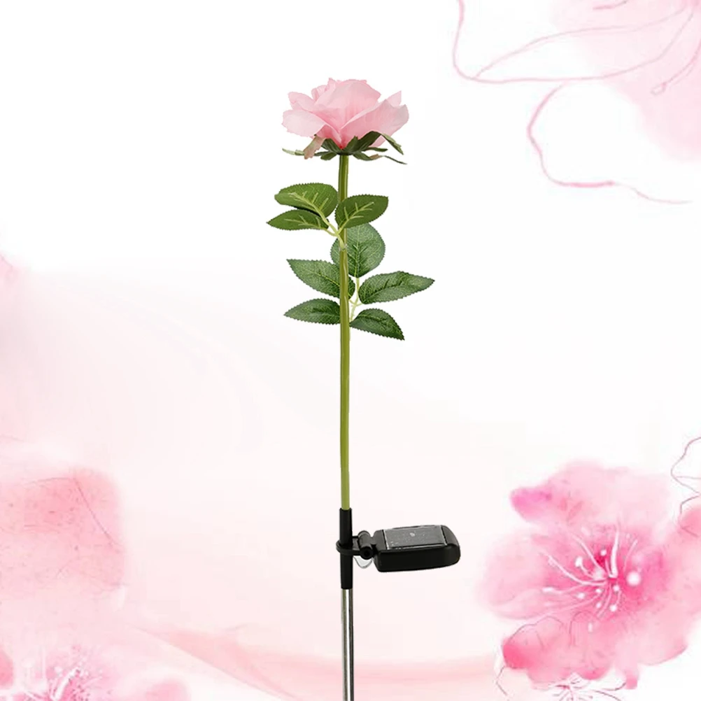 

Solar Garden Lights Rose Flower Lamp Waterproof Outdoor Solar Lights For Pathway Yard Lawn Landscape Lamp