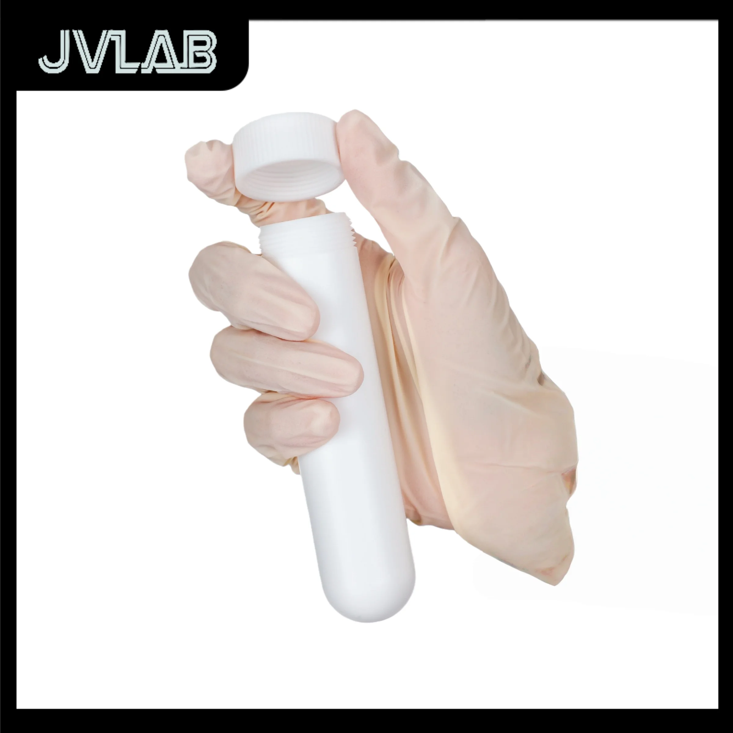 

PTFE Centrifugal Tube Screw Round Bottom White High Temperature And Acid Alkali Resistance With Cover Thread 2-100ml JVLAB
