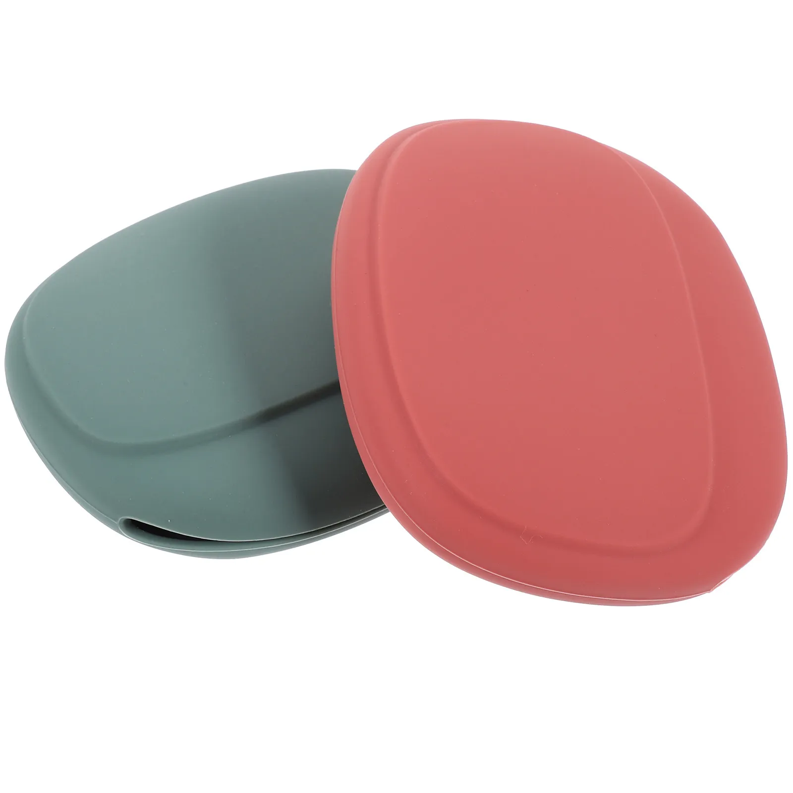 2 pcs Silicone Makeup Sponge Storage Case Small Size Portable Travel Puff Holder Dust-Proof Durable Box For Women