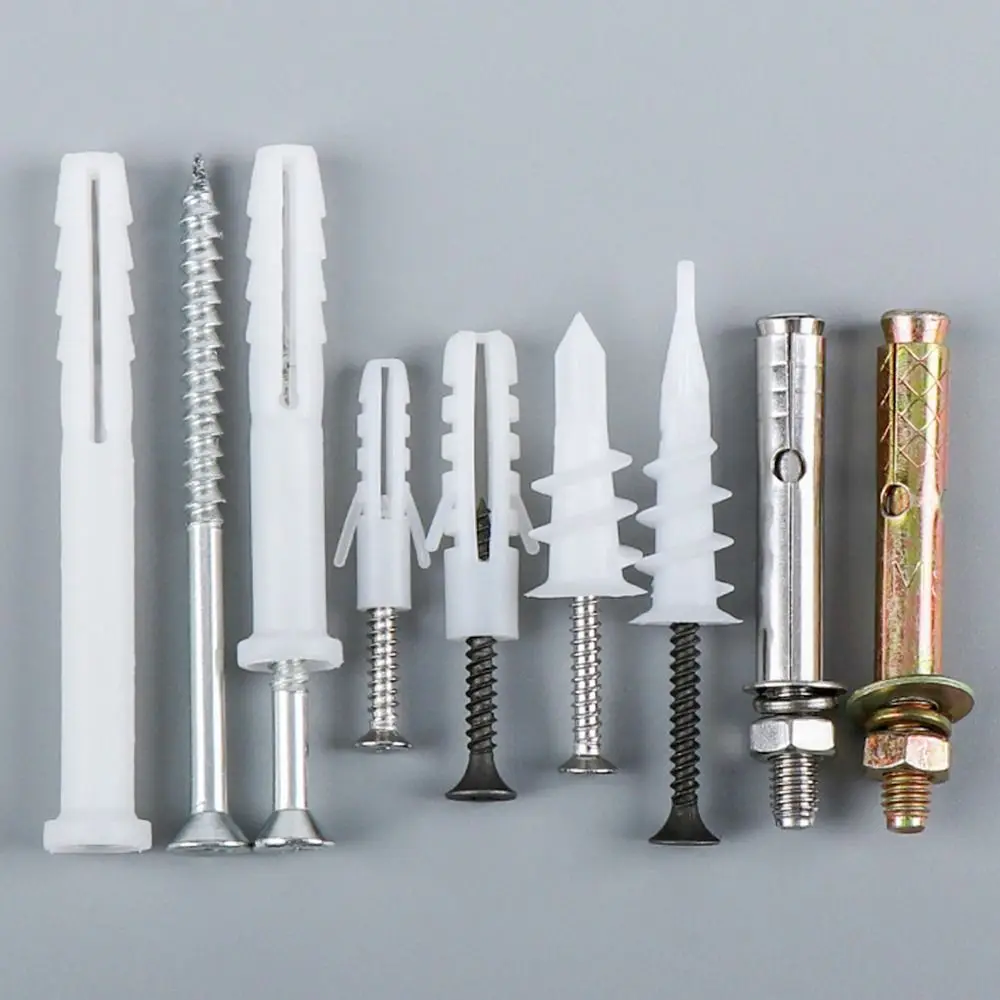 Wall Plug Home Pierced For Nylon Plastic Gypsum Board With Screw Expansion Screws Sleeve Drywall Anchor Expand Nail Bolt Set