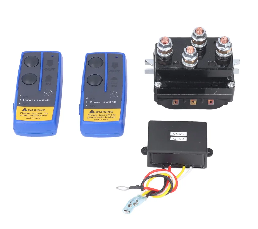 

12V 500Amp HD Electric Capstan Contactor Winch Control Solenoid Twin Wireless Remote Recovery Car Motorcycle Accessories