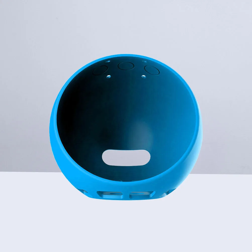 

Premium Silicone Cover For Dustproof Washable Flexible Protector Case Blue - Compatible With Alexa Spot, Speaker