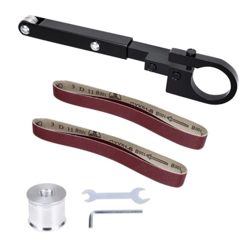 Electric 100 Angles Grinder Modified to Belt Sander Sanding Belt Machine