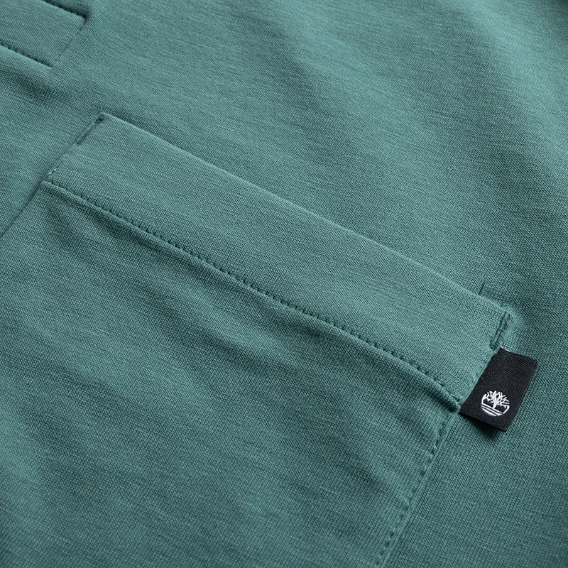 تي شيرت Timberland للرجال ذو طية صدر السترة بأكمام قصيرة تي شيرت كاجوال نصف كم قميص بولو A6427Cl6