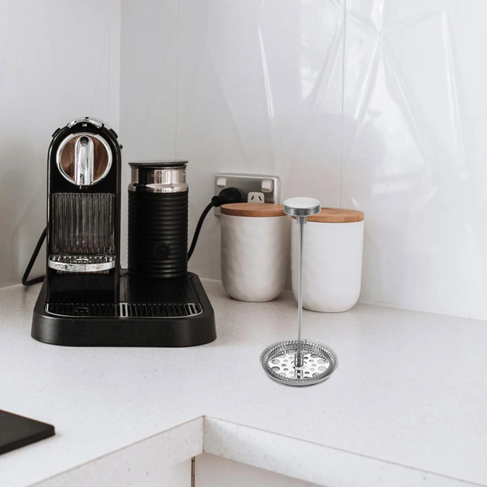 

Coffee Pot Accessories Stainless Steel Filter Maker Espresso Press Cylinder Replacement Parts Kit Teapot Mesh Screen Handle