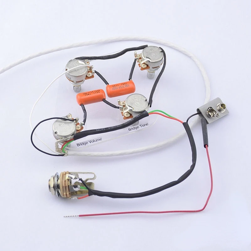 

1 Set Electric Guitar Active Pickup Wiring Harness ( 4x TQ 25K Pots + 1x Jack ) ( #0546 )