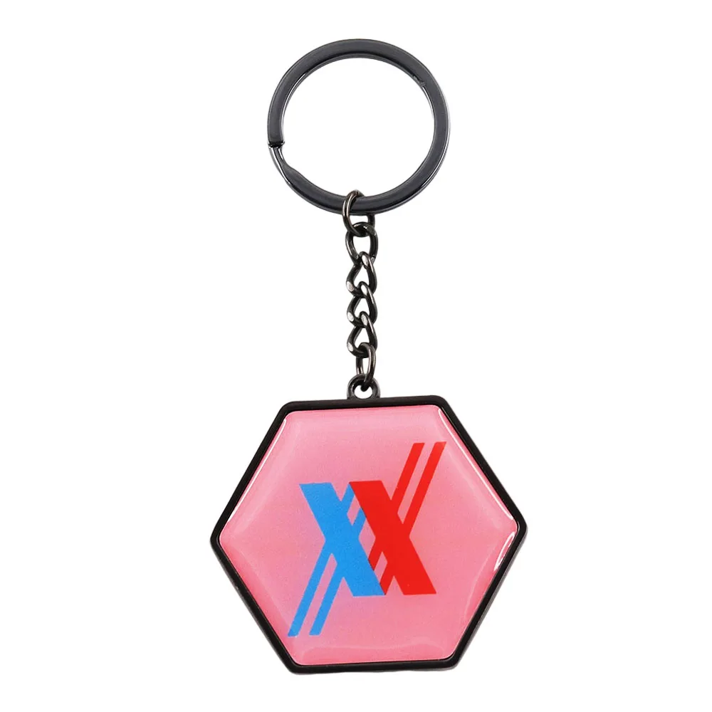 حبيبي في فرانكس 002 صفر اثنين المفاتيح على الوجهين مرآة مغناطيسية أنيمي فتاة شيطان كيرينغ قلادة مرايا ماكياج المشجعين Gi #6