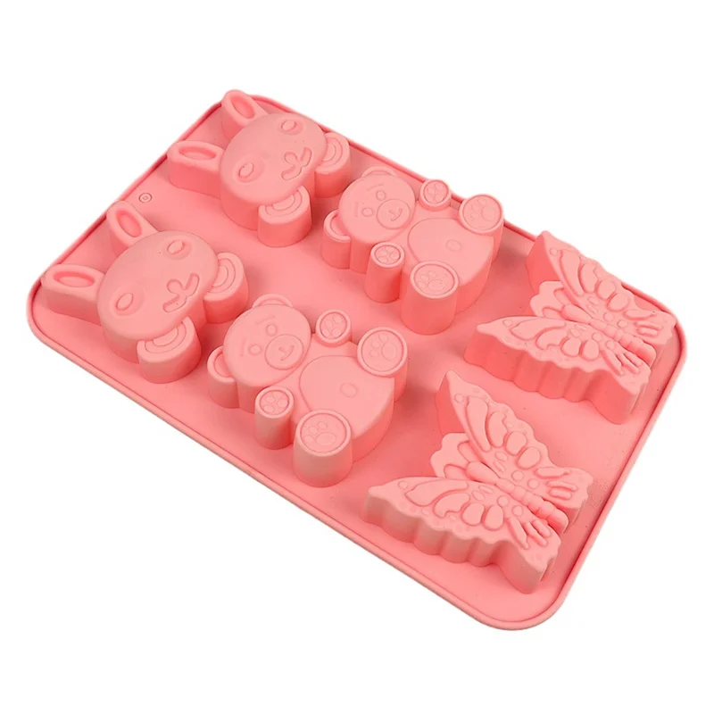 

Cartoon Animal Silicone DIY Chocolate Mold Animal Rabbit Butterfly Bear Shape Chocolate Candy Ice Cubes Mould Party Baking Tools