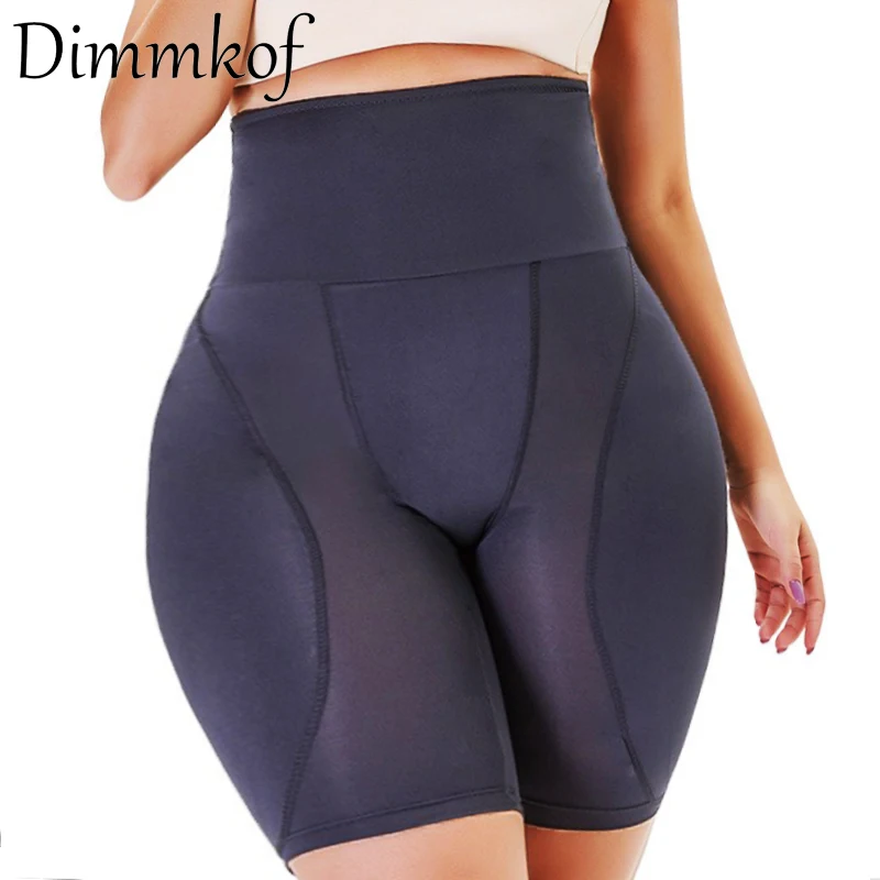 

Dimmkof Plus Size Removable Pad Panties Women's Tummy Control Smooth Thigh Hip Enhancer Underwear Seamless Shapewear Body Shaper