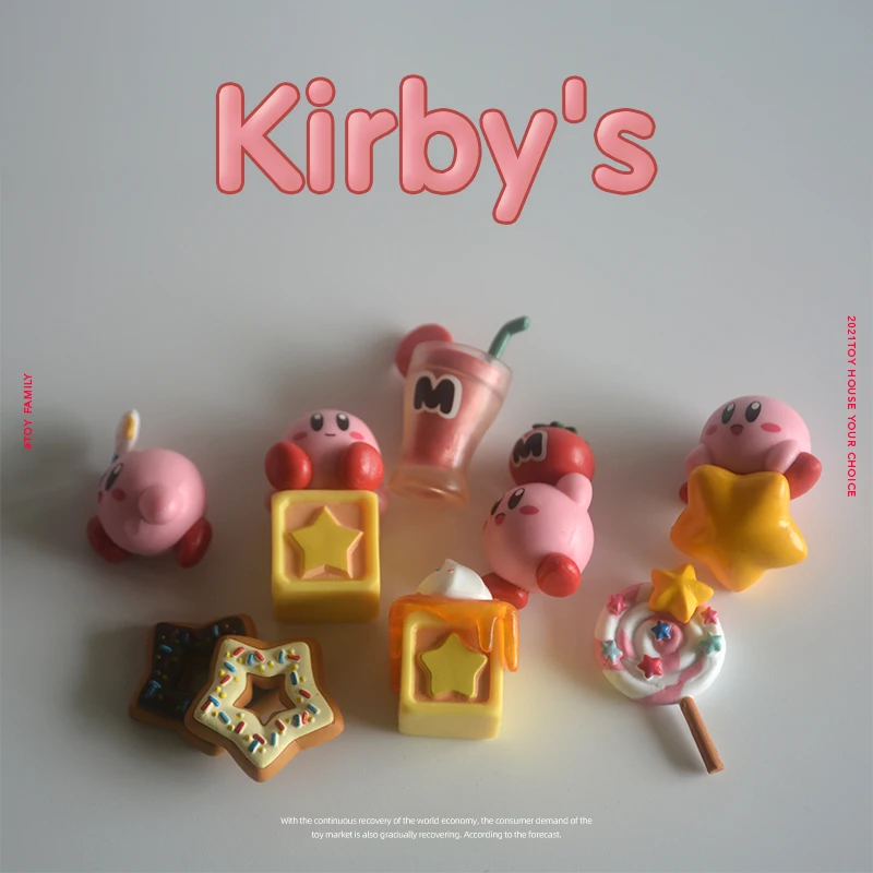 Super Cute Star Kirby Donuts Lollipops Juice Food and Entertainment Dolls Cute Cartoons Toys Action Figures Holiday Gifts