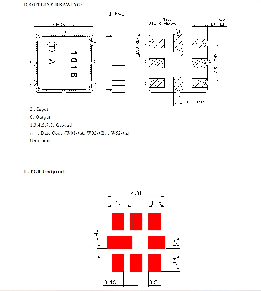 (10PCS) TA1016A  code 1016 brand new original 742.5MHz packaged SMD SAW filter in stock