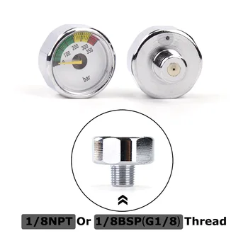 Hava 350BAR mikro basınç ayar manometresi (çap 25mm) düşük profil 1/8NPT veya 1/8BSP(G1/8) konu