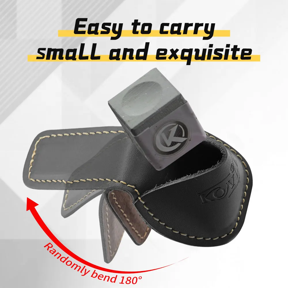 

KONLLEN-Professional Billiards Chalk Holder Bag, Pocket Punch, Leather Chalk Holder Clip, Snooker Pool Carom Accessories
