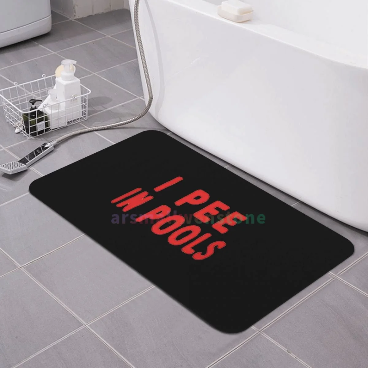 I Pee In Pools Funny Diatom mud cushion absorbent quick drying mat bathroom door mat toilet diatomaceous earth non-slip foot mat