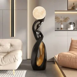Aesthetic Miniature Luxury Art Figurines Creative Miniatures with Night Light Modern Sofa Beside Home Decoration Funny Gifts