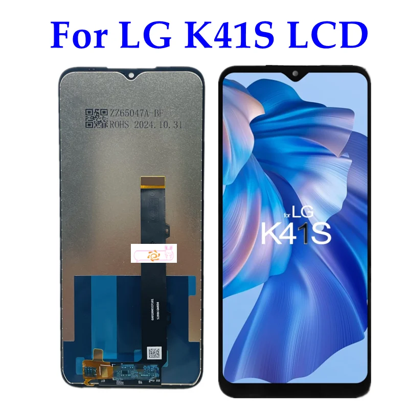 Tested For LG K41S LCD Display, LCD Screen Replacement for LG K41S LM-K410 LMK410EMW LM-K410EMW Touch Screen Digitizer Assembly