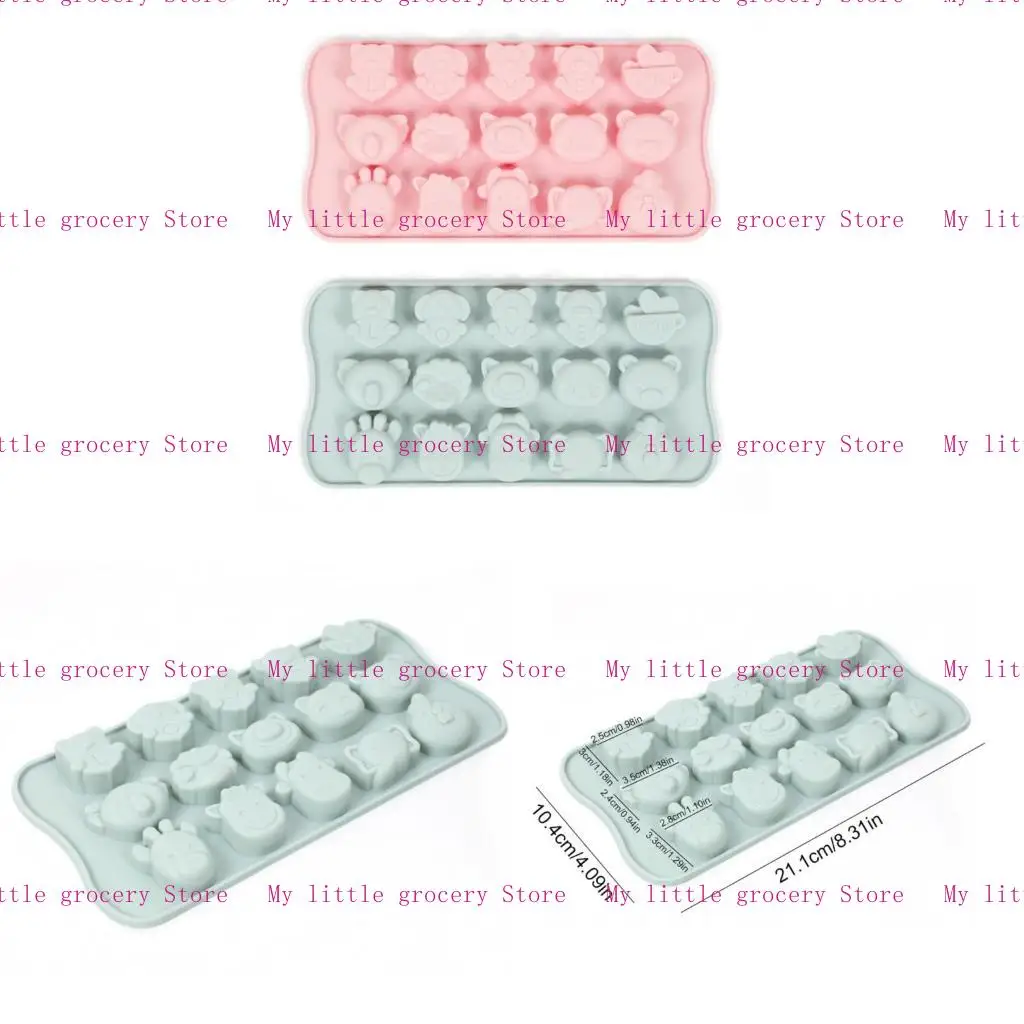 D5BD Cartoon Animals Molds Tray for Chilling Cocktails, Bourbon & Homemade Juice Easy to Use