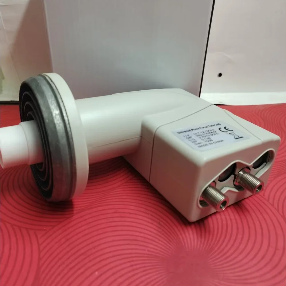 Universal Prime Focus Twin LNB Ku Band Dual Polarity Dual Output  Universal LNB Used On C Band Dish Antenna