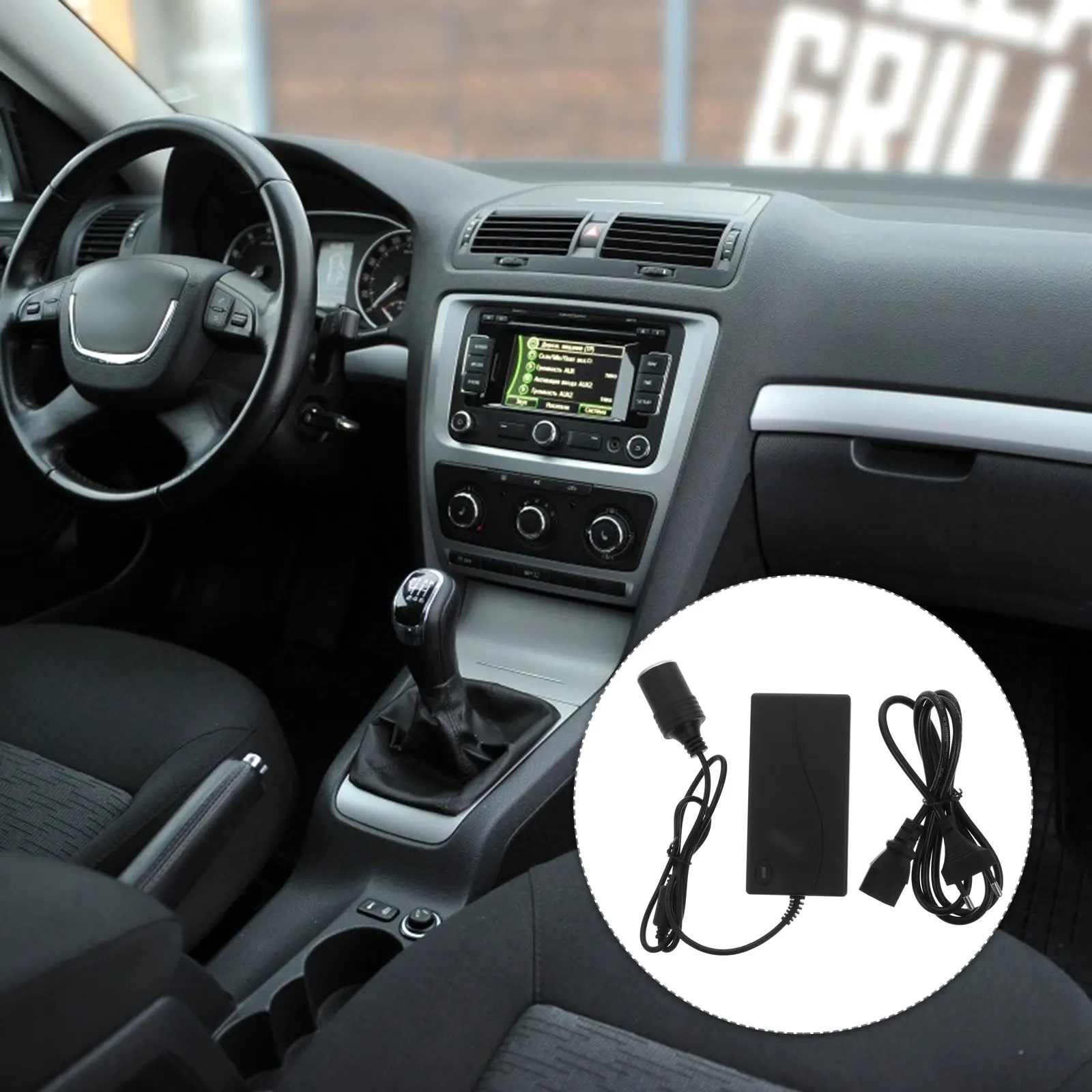 Portable Car Cigarette Lighter Socket 220V to 12V Power Converter for Driving Recorder Dog Car Cooler Air Compressor