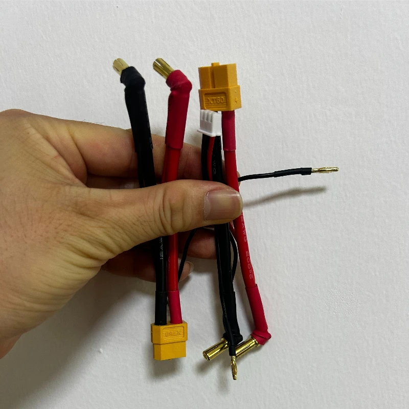 XT90/XT60 5.0MM TRX Hard Shell Battery B6AC Balanced Charging Cable XT30 EC5 T-type To 4.0MM Banana Plug Car Model Battery Wire