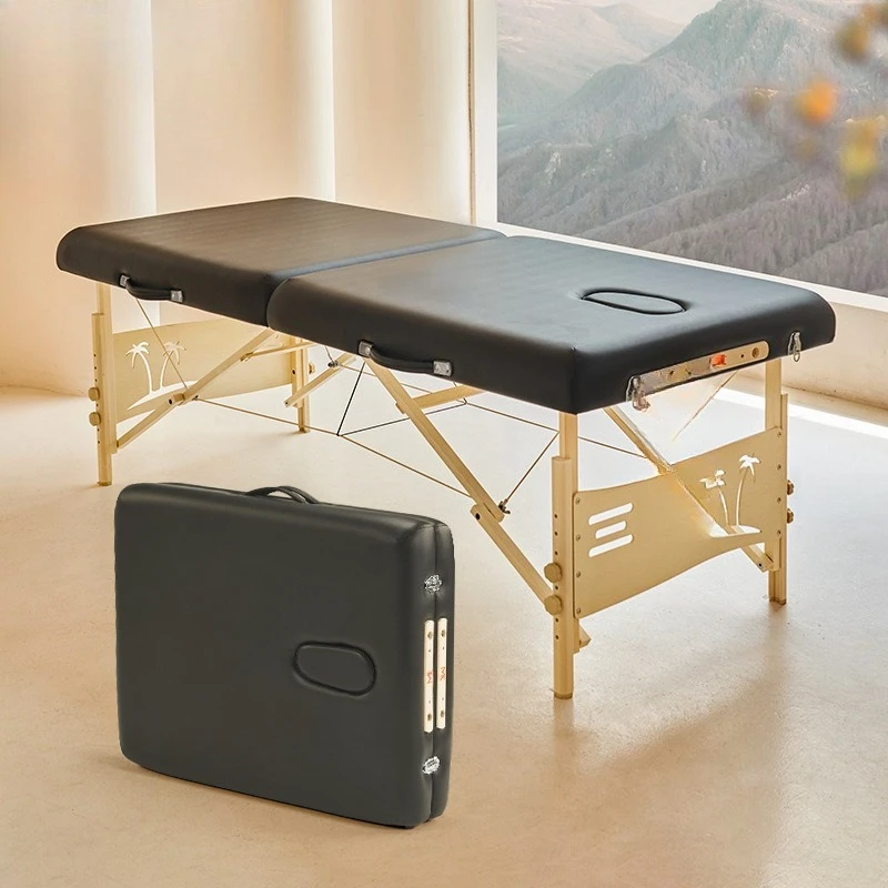 Beauty bed Folding massage bed, portable massage treatment bed Traditional Chinese medicine massage Beauty treatment Ho
