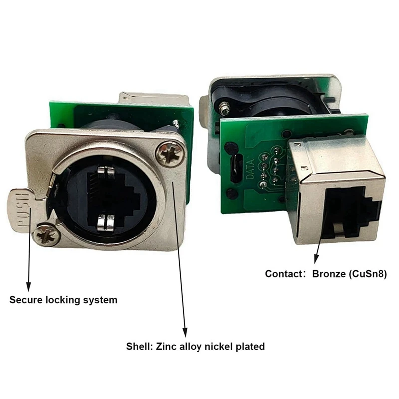 Imagem -05 - Ethernet Rj45 Chassis Soquete Série d Cat5 Rj45 D-n8fdp Passe de Alimentação Montagem em Painel Vertical 2x