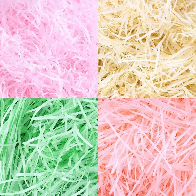 0.5kg/1kg Raffia Paper DIY Shredded Confetti Wedding Birthday Christmas Gift Box Filling Material Tissue Gift Package Decoration