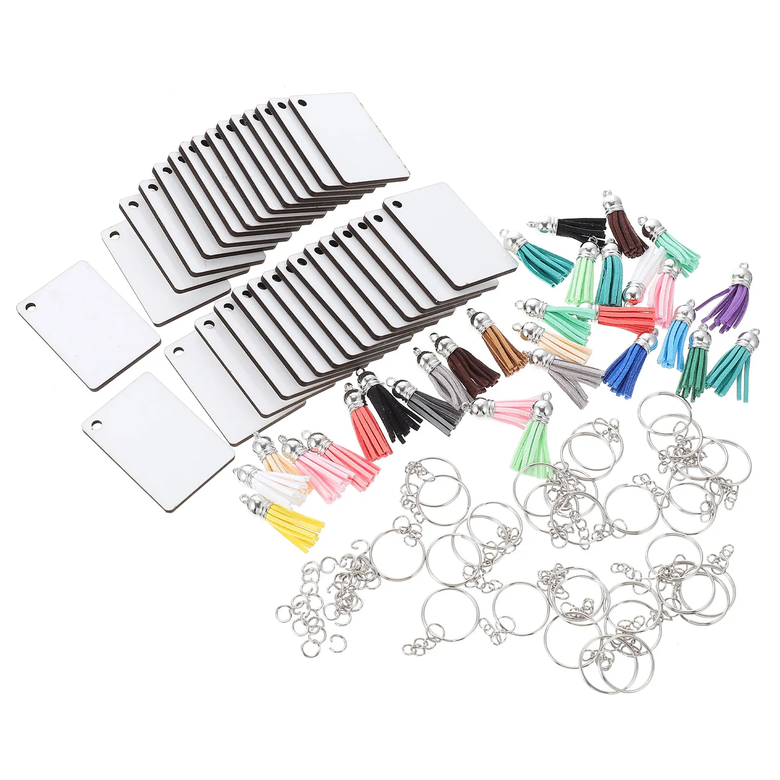 Sublimation Blank Keychains – Premium Durable DIY Heat Transfer Printing Tags for Zipper Pulls & Ornaments (Bulk)