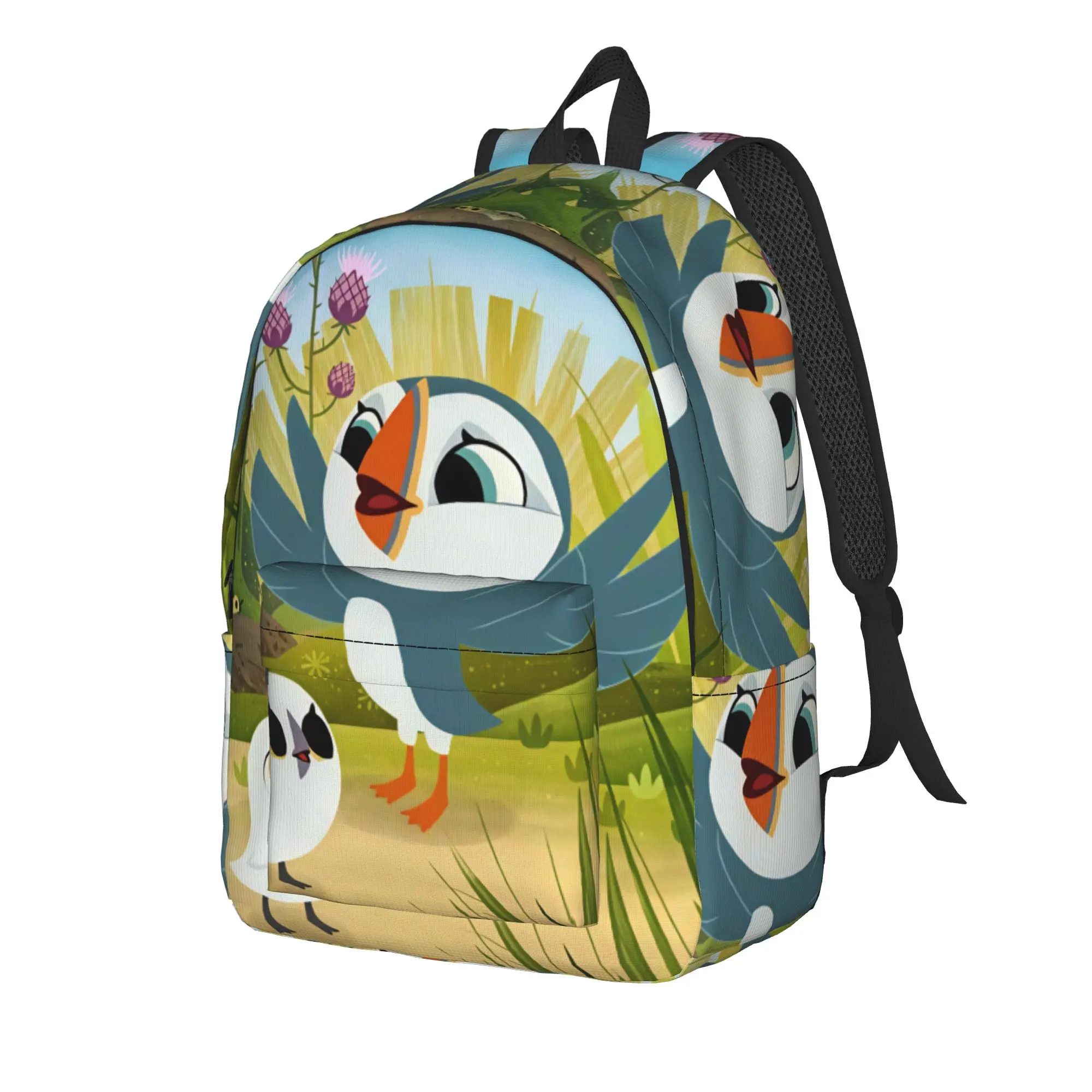 Puffin Rock And New Friends Backpack  Girl Polyester Hiking Backpacks Large Kawaii High School Bags Rucksack